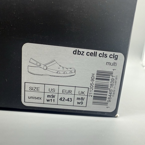 Crocs Dragon Ball Z Cell Green Classic Clogs Mens 9‎ Womens 11 MSRP $70 - Picture 10 of 10